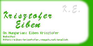 krisztofer eiben business card